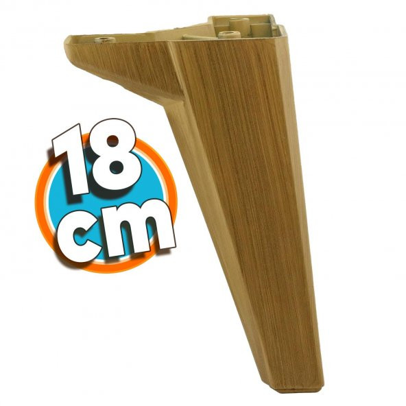 Mobilya Yatak Kanepe Sehpa TV Ünitesi Baza Koltuk Ayağı Açık Ceviz Renk 18 cm Ayak ürün görseli 1