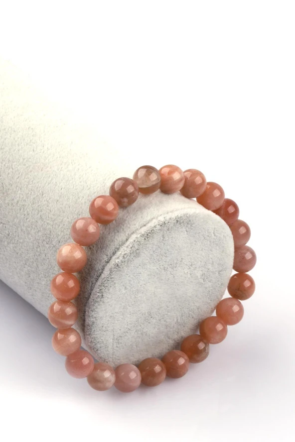 Ay Taşı Doğal Taş Bileklik 8mm Küre Kesim ürün görseli 1