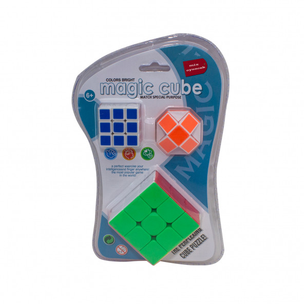 Zeka Küpü Sihirli Rubik Sabır Küpü 3 Sıralı 3'lü Set ürün görseli 1