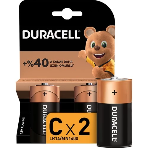 Duracell LR14 MN1400 C Orta Boy Pil 2'li Paket ürün görseli 1