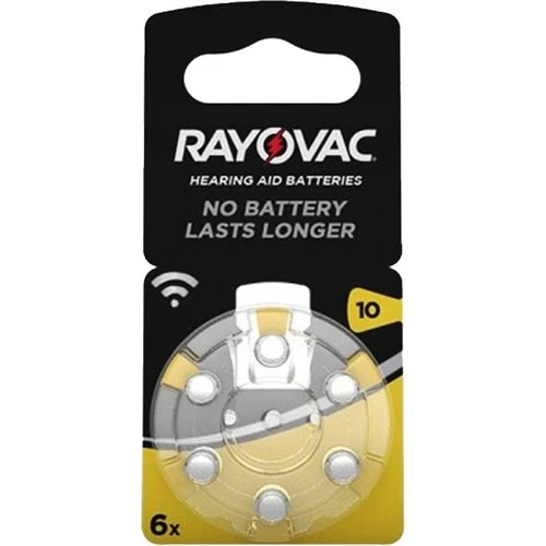 Ayt Rayovac 10 No İşitme Cihazı Kulaklık Pili 6 lı Paket 10 Nolu 1.45 Volt Kulaklık Pili ürün görseli 1