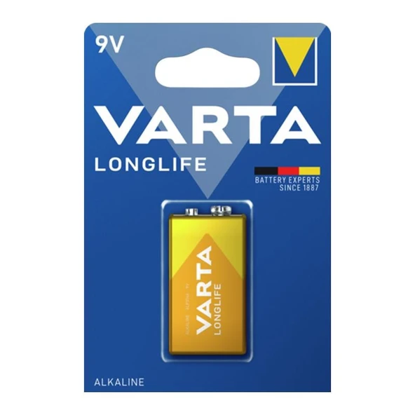 Varta Longlife Power Alkalin 9 Volt Pil Tekli - Resim 2