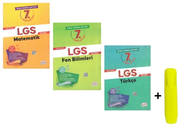 Editör Yayınları 7. Sınıflar İçin Giriş Seviyesi LGS Matematik Fen Türkçe Seti ürün görseli 1