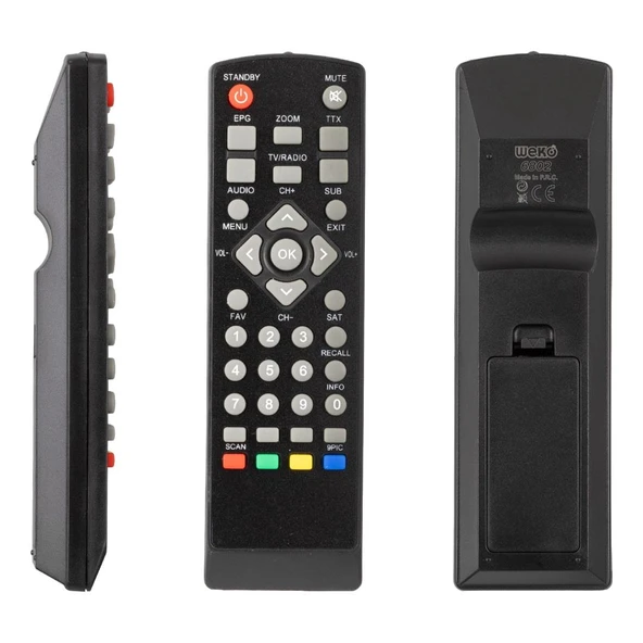 WEKO KR KORAX MINI BOX TKGS*HİREMCO MİNİ SD WISE*GOLDMASTER*DIGIMASTER HECTOR UYDU KUMANDASI*SNR1215A ürün görseli 1