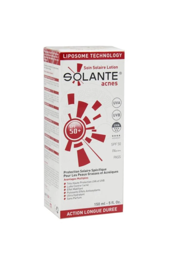 Solante Acnes Spf 50+ Sun Care Lotion 150 ml Güneş Losyonu ürün görseli 1