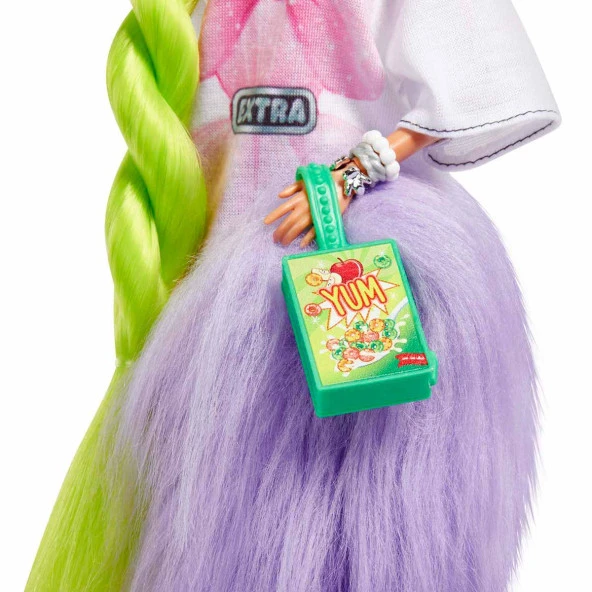 Barbie Extra - Neon Saçlı Bebek HDJ44 - Resim 3