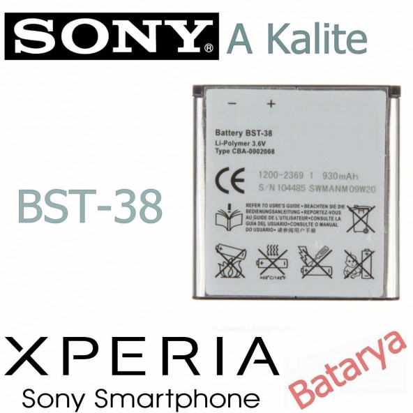 Sony Bst-38 Batarya Sony Xperia K850 X10 Mini Pro Uyumlu Yedek Batarya ürün görseli 1