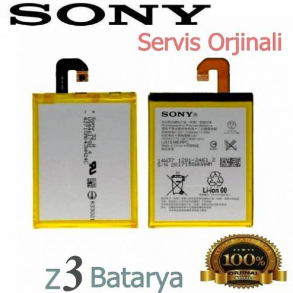 Sony Xperia Z3 Batarya Xperia LIS1558ERPC Uyumlu Yedek Batarya ürün görseli 1
