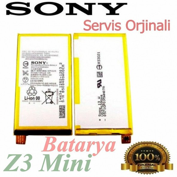 Sony Xperia Z3 Mini Batarya Xperia D5803 Uyumlu Yedek Batarya ürün görseli 1