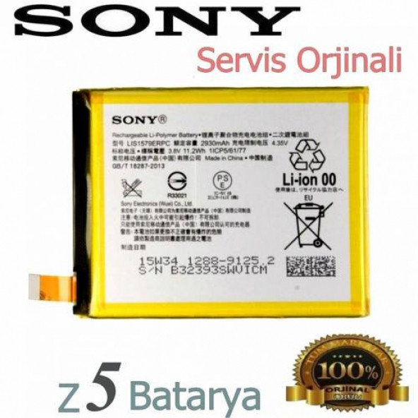 Sony Xperia Z5 Batarya Xperia Lis1585Erpc Uyumlu Yedek Batarya ürün görseli 1