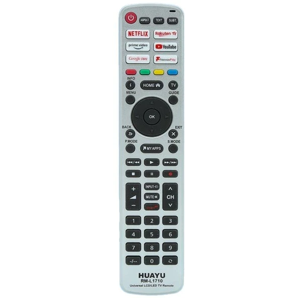 Ayt Huayu Unıversal Akıllı Kodlanabilir Kumanda Netflıx Prıme Vıdeo Youtube Rakuten Tv Tuşlu Lcd Led Tv Kumandası ürün görseli 1