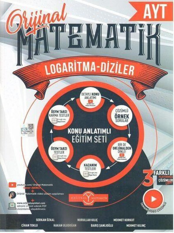 AYT Matematik Logaritma Diziler Konu Anlatımlı Orijinal Yayınları ürün görseli 1