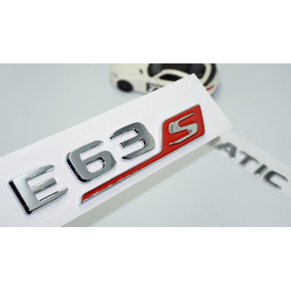 DK Tuning E63S 4Matic Bagaj Kırmızı Krom ABS Yazı Logo Benz İle Uyumlu ürün görseli 1