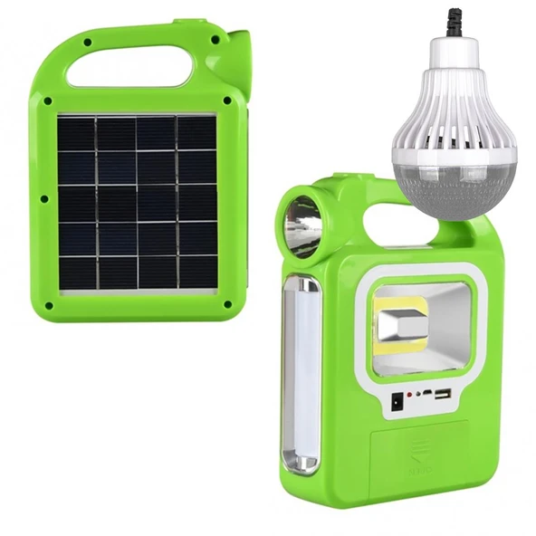 Powermaster HB-6399B Solar Güneş Enerjili Powerbank Özellikli Kamp Aydınlatması Çalışma Lambası Işıldak Fener ürün görseli 1