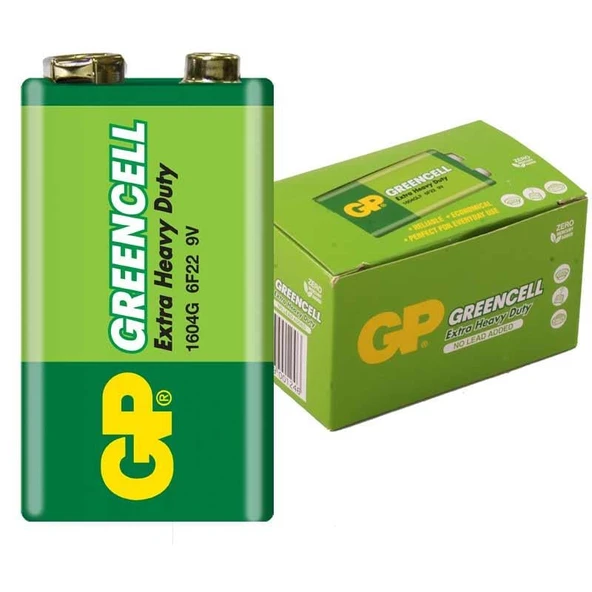 GP 1604G-B Greencell 9 Volt Pil 10'lu Paket ürün görseli 1
