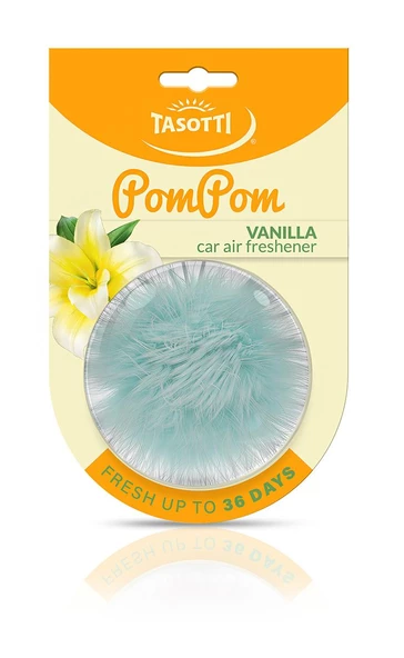 Tasotti Pom Pom (Vanilla) Vanilya Esansli Ayna Alti Asma Koku ürün görseli 1
