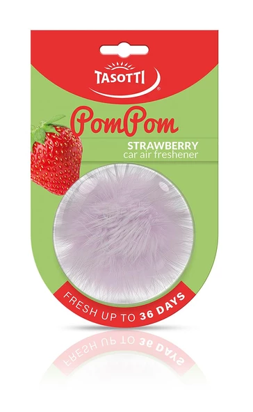 Tasotti Pom Pom (Strawberry) Çilek Esansli Ayna Alti Asma Koku ürün görseli 1