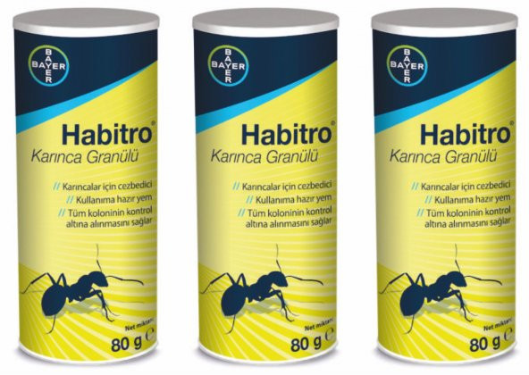 3 Ad. Habitro Karınca Ilacı Yemi 3x80 Gr ürün görseli 1