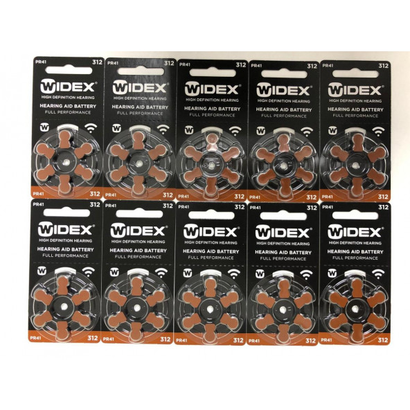 WİDEX İŞİTME CİHAZI 312 NUMARA PİL 10 PAKET ürün görseli 1