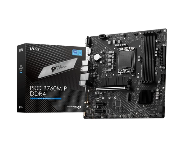 MSI PRO B760M-P DDR4 4800(OC) DDR4 HDMI DP M.2 ATX 1700p ürün görseli 1