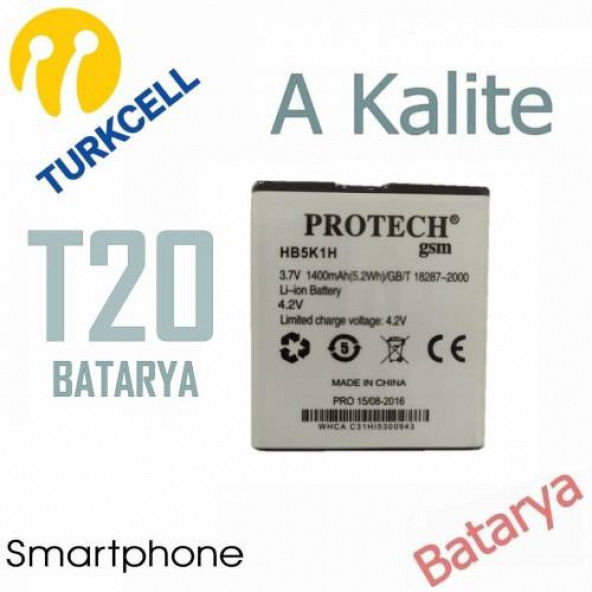 Turkcell T20 Batarya Huawei Y200 / Vision U8850  Uyumlu Yedek Batarya ürün görseli 1