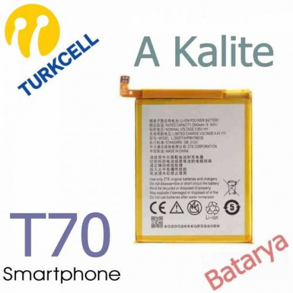 Turkcell T70 Batarya ZTE Blade Ba910 A910 Uyumlu Yedek Batarya ürün görseli 1