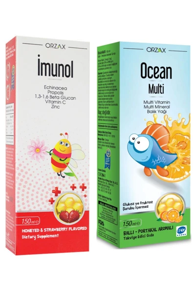İMUNOL Imunol Şurup + Ocean Ballı Portakallı Multi ürün görseli 1