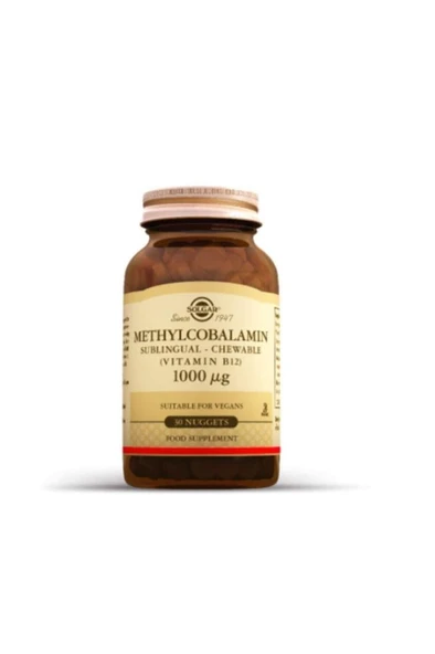 Solgar Methylcobalamin (B12) 1000 Mcg 30 Dilaltı Tableti ürün görseli 1