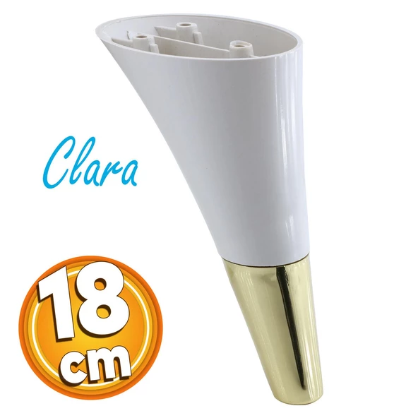 Clara Mobilya Kanepe Tv Ünitesi Konsol Koltuk Ayağı Krem Gold Renk 18 Cm Ayakları ürün görseli 1