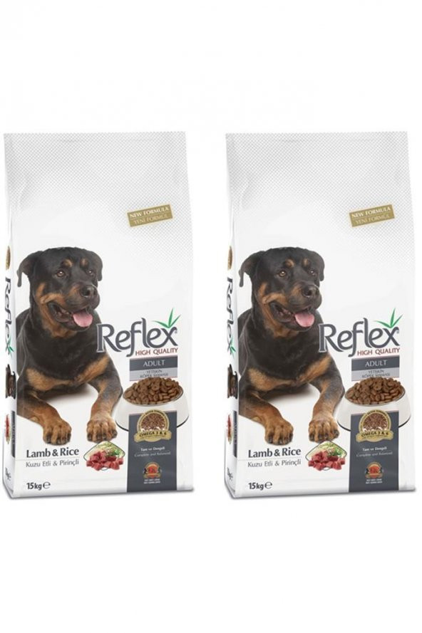 Reflex Adult Dog Kuzu Etli & Pirinçli Yetişkin Köpek Maması 15 Kg 2 Adet ürün görseli 1