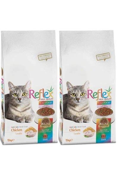 Reflex Multi Color Tavuklu Yetişkin Kedi Maması 15kg 2 Adet ürün görseli 1