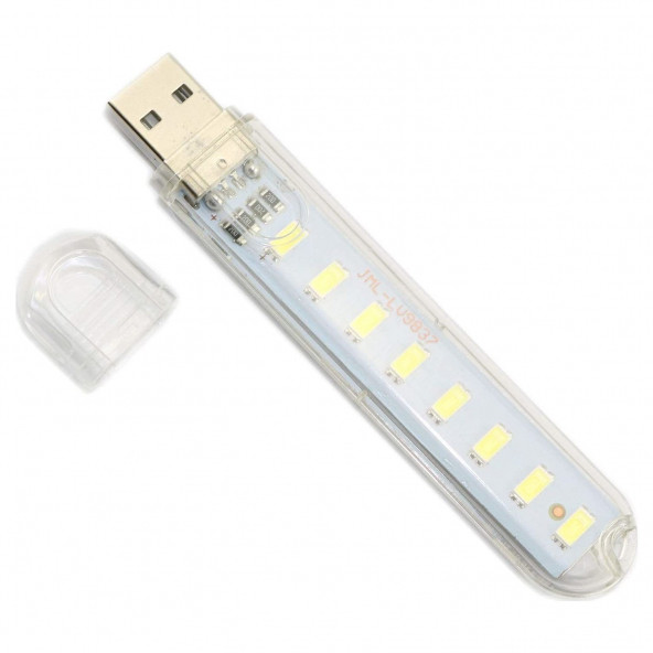 8 Led Beyaz Renk Taşınabilir Mini Usb Led Lamba A82 - Resim 2