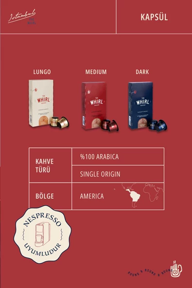 The Whirl Lungo Medium Kapsül Kahve 10 Al 8 Öde Fırsat Paketi ürün görseli 1