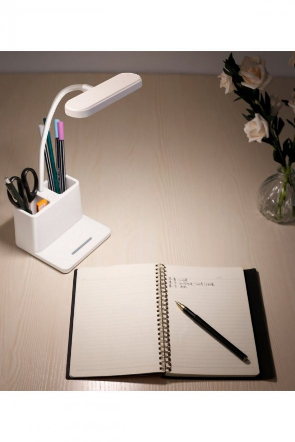 Led Masa Lambası Şarjlı Kalemlikli ürün görseli 1