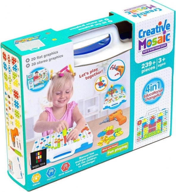 Başel Toys Creative Mosaic Puzzle 239 Parça - Resim 2