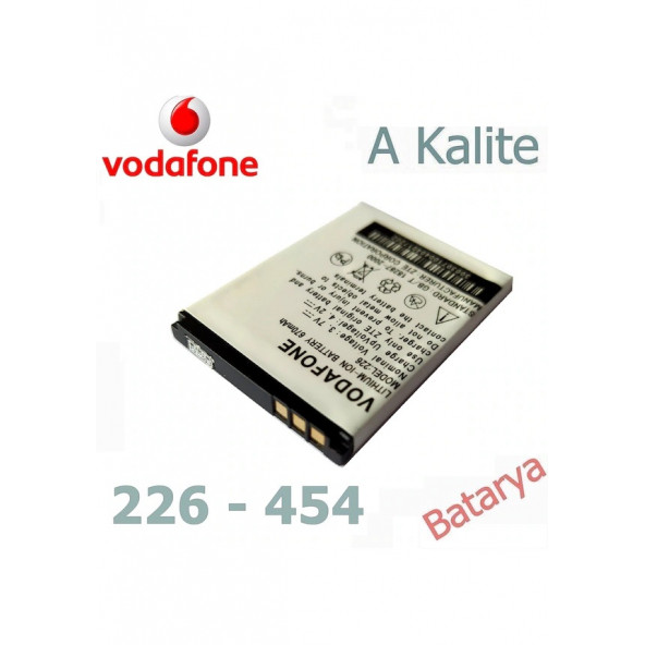 Vodafone 226 Batarya Vodaonfe 454 Uyumlu Yedek Batarya ürün görseli 1