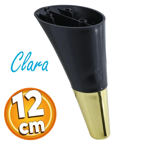 Clara Mobilya Kanepe Sehpa Tv Ünitesi Baza Koltuk Ayağı Siyah Gold Renk 12 Cm Ayakları ürün görseli 1