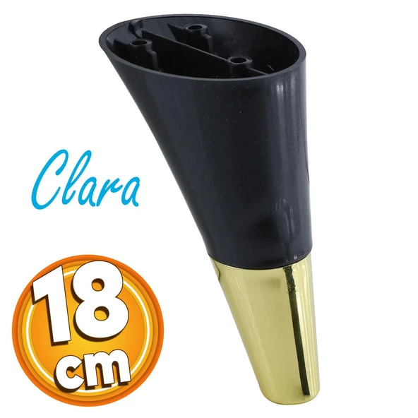 Clara Mobilya Kanepe Tv Ünitesi Konsol Koltuk Ayağı Siyah Gold Renk 18 Cm Ayakları ürün görseli 1