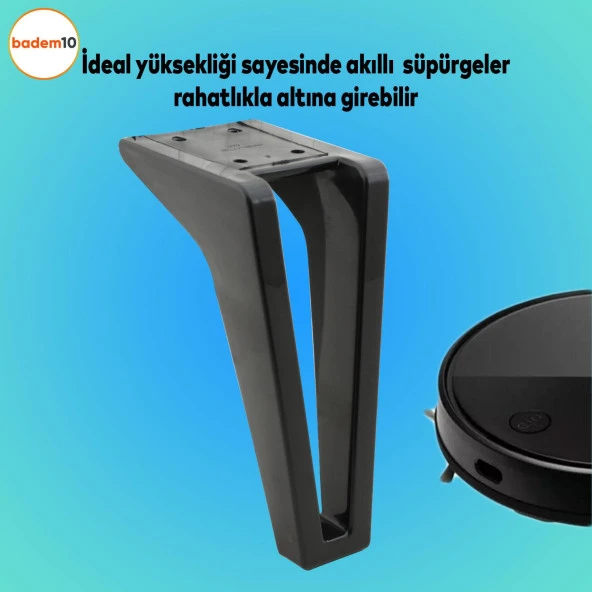 Penta Lüks Mobilya Kanepe Sehpa Tv Ünitesi Çekyat Koltuk Ayağı 15 Cm Siyah Baza Ayakları ürün görseli 1