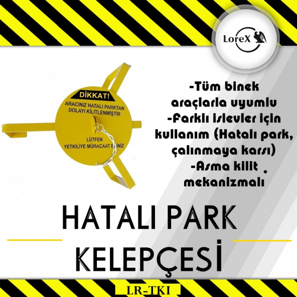 Lorex LR-TKİ Araç Teker Kilidi , Tekerlek Kilidi ürün görseli 1