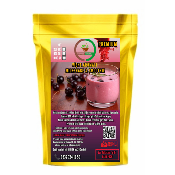 Vişne Aromalı Milkshake & smoothie & Frappe 1 kg ürün görseli 1