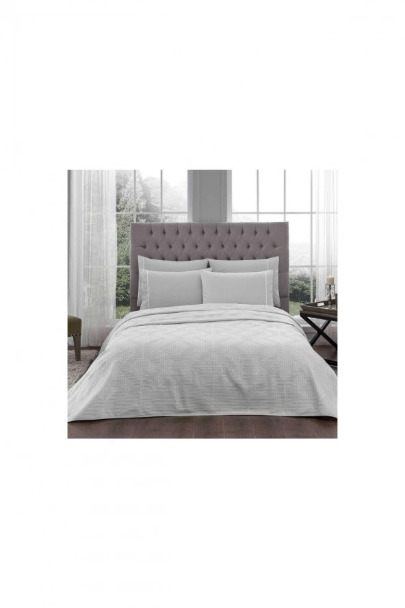 Taç Jakar Pike Takımı Madison Çift Kişilik Gri Lastikli 230 Cm X 250 Cm ürün görseli 1
