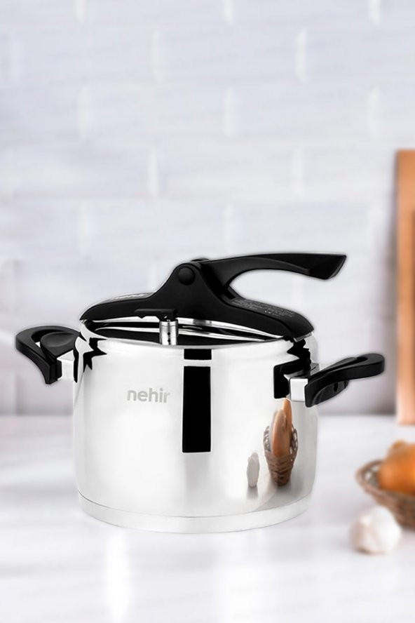 Nehir  Silver Trend 8 Litre Klasik Düdüklü Tencere Siyah ürün görseli 1