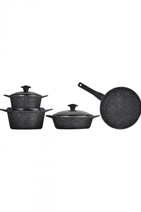 Falez  Doa Cast Granit Döküm Set 7 Parça-black ürün görseli 1