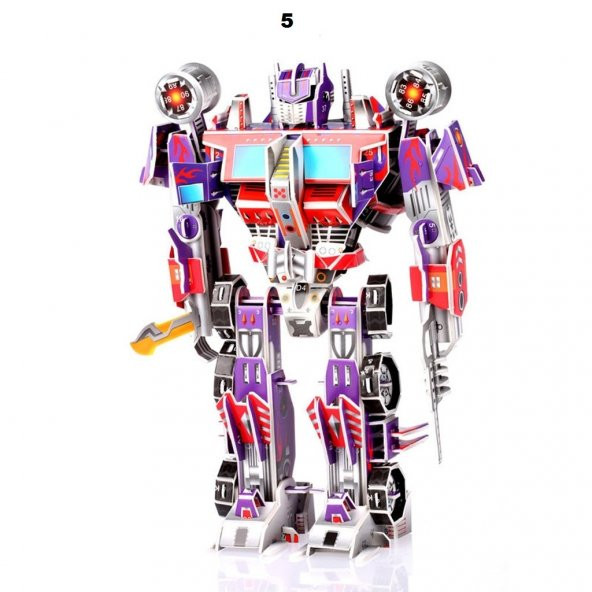 A4 Robot 3D Maket Puzzle Yap Boz Robot Yapımı Maket Oyuncak Zeka Oyuncağı ürün görseli 1