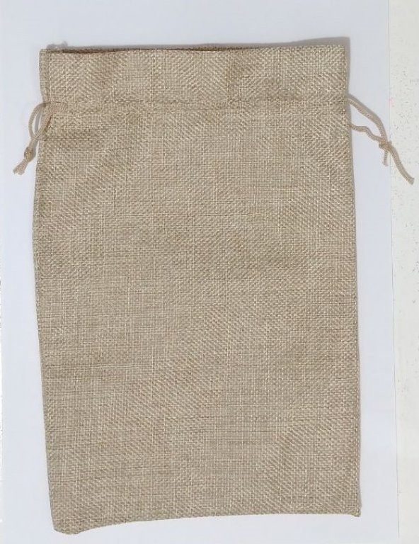 26x17,5 cm Hasır Kese Çanta Torba Hediyelik Kese Keten ürün görseli 1