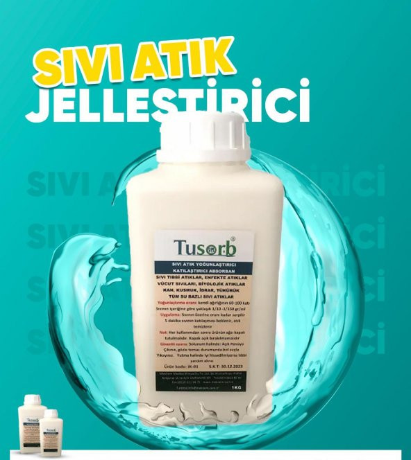 SIVI ATIK YOĞUNLAŞTIRICI & JELLEŞTİRİCİ ABSORBAN 1 KG PLASTİK ŞİŞE ürün görseli 1