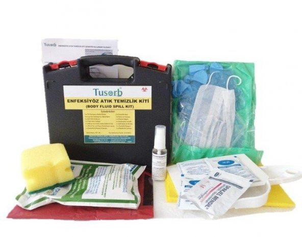 ENFEKSİYÖZ ATIK TEMİZLİK KİTİ (tek kullanım)
(Body fluid spill kit ürün görseli 1