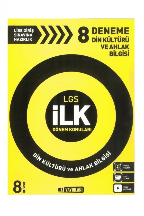 Hız Yayınları Lgs Ilk Dönem Din Kültürü 8 Deneme Sınavı ürün görseli 1