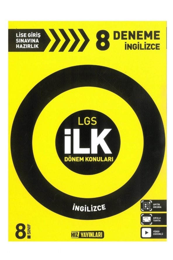 Hız Yayınları Lgs Ilk Dönem Ingilizce 8 Deneme Sınavı ürün görseli 1